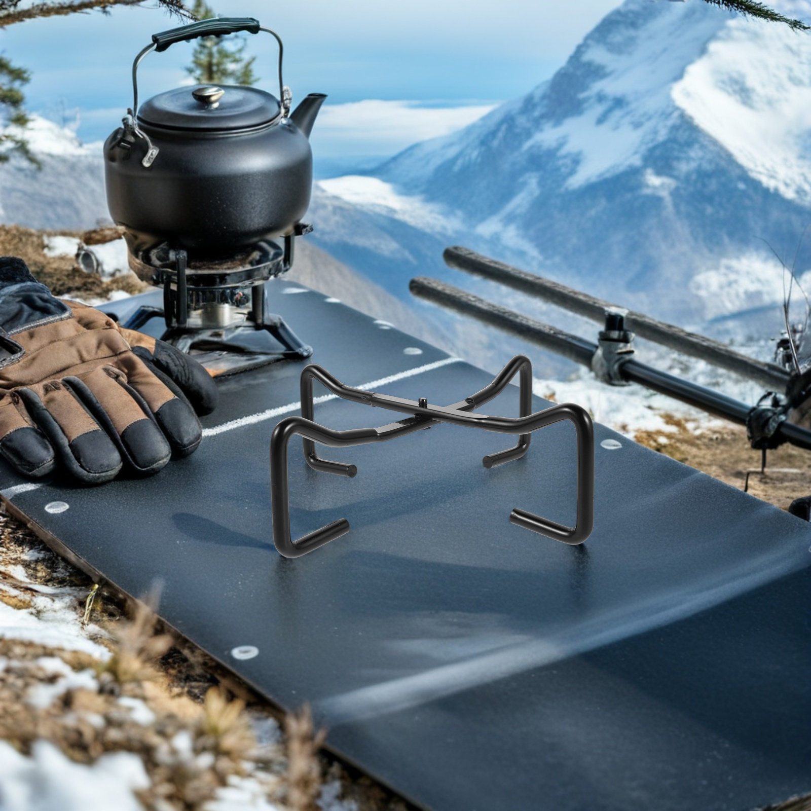 Camping Cooking Dutch Oven - Cast Iron Folding Dutch Oven Lid