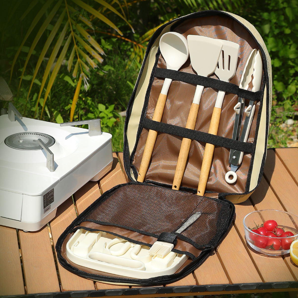 Quechua Camping Cooking Set - Outdoor knife set, portable stainless steel