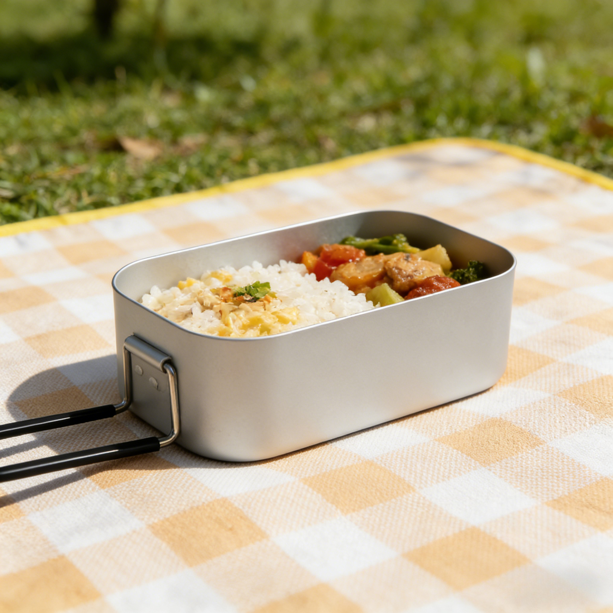 Japanese Camping Cooking - Aluminum Alloy Lunch Box Portable Japanese