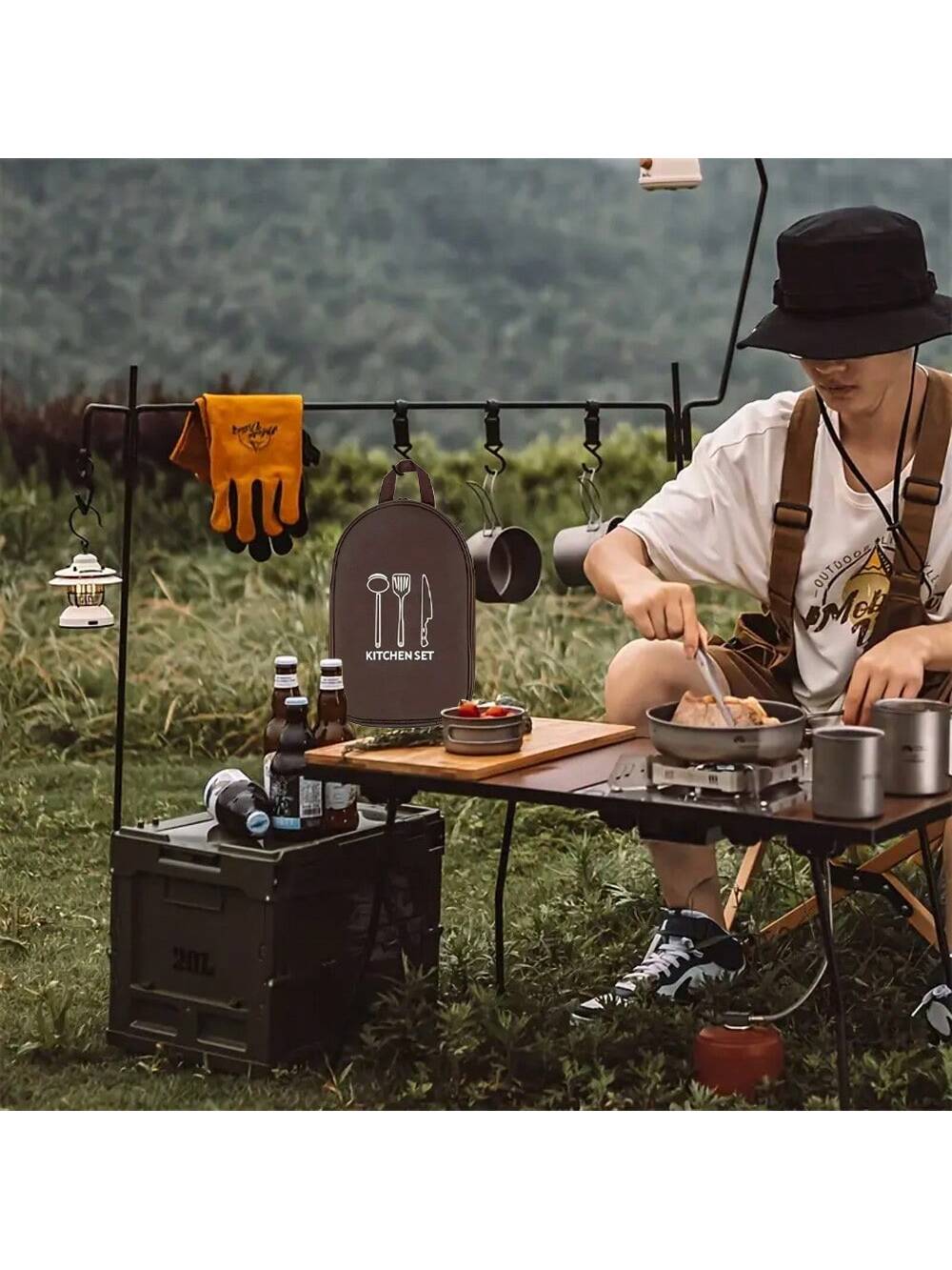 Outdoor Camping Cookware Stora - Camping Cooking Container recension och pris