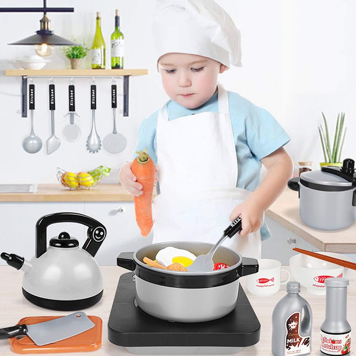Kids Kitchen Toy Set Toddler P - Camping Cooking Kids recension och pris
