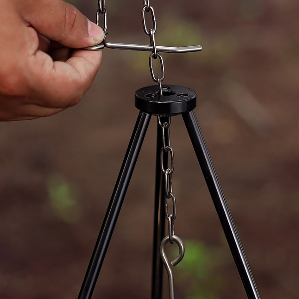 Camping Campfire Tripod for Ha - Camping Cooking Pot Tripod recension och pris