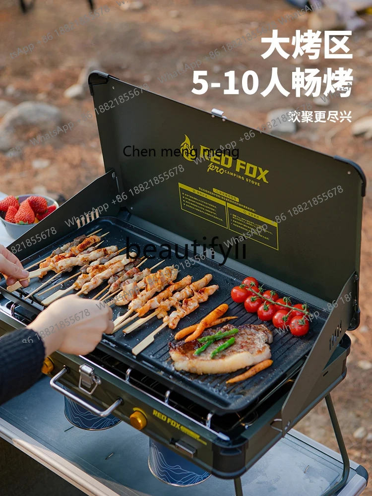Z189 Double Head Gas Grill Coo - Camping Double Cooking Stove recension och pris
