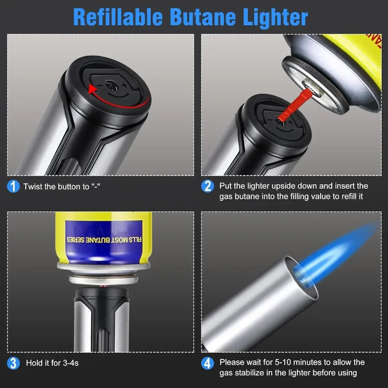 Metal Pen-Style Torch Lighter  - Camping Cooking Torch recension och pris