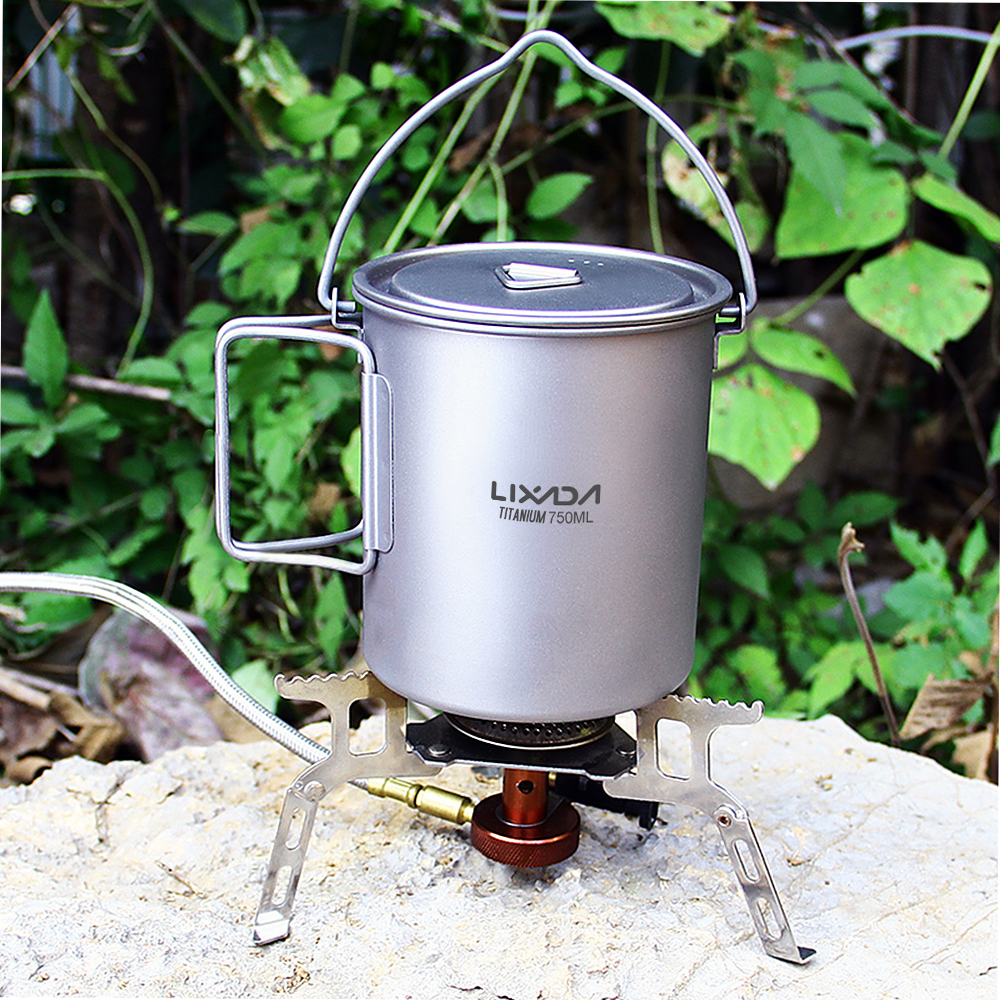 Ultralight 300ml/750ml Titaniu - Camping Cooking Pot With Lid recension och pris