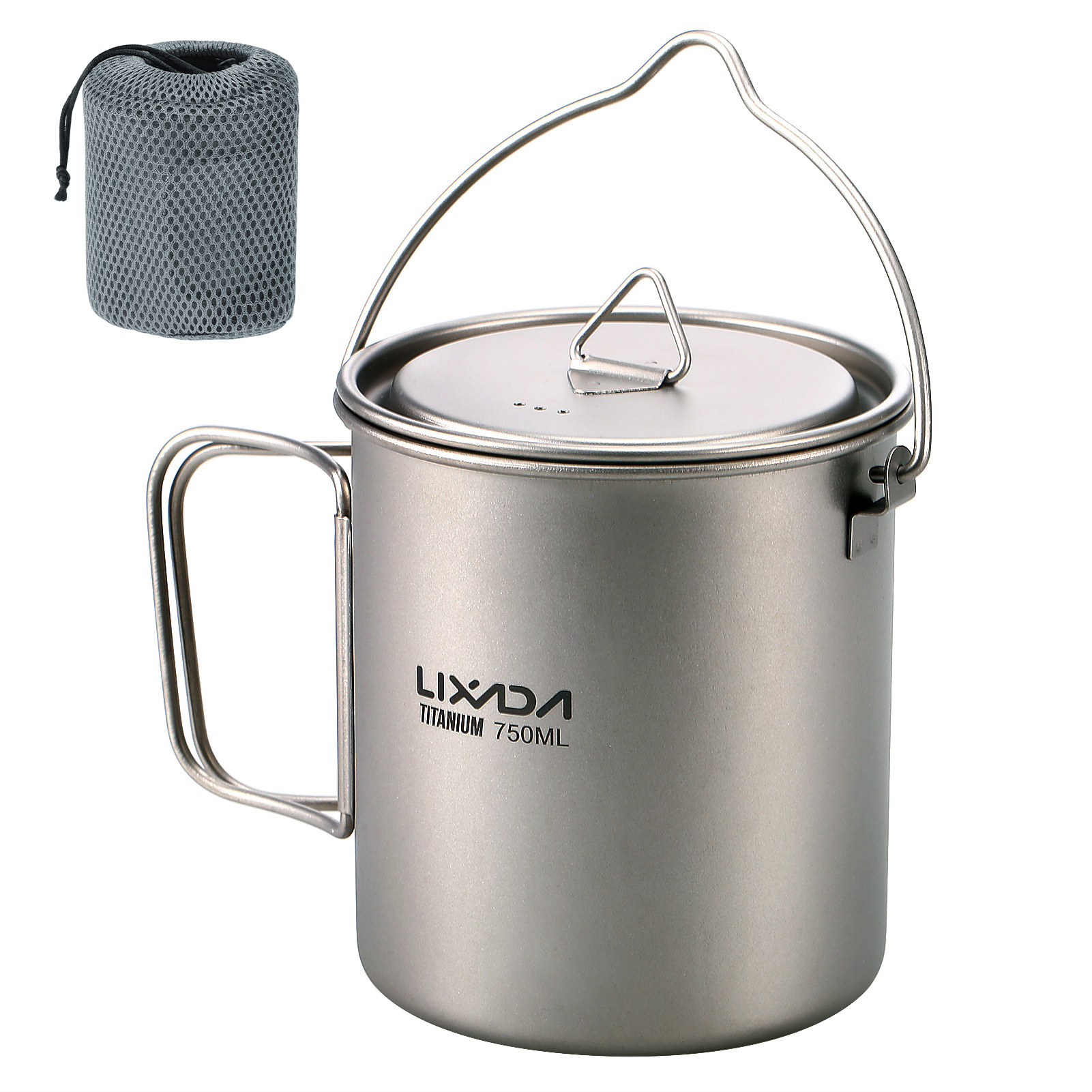 Ultralight 300ml/750ml Titaniu - Camping Cooking Pot With Lid recension och pris