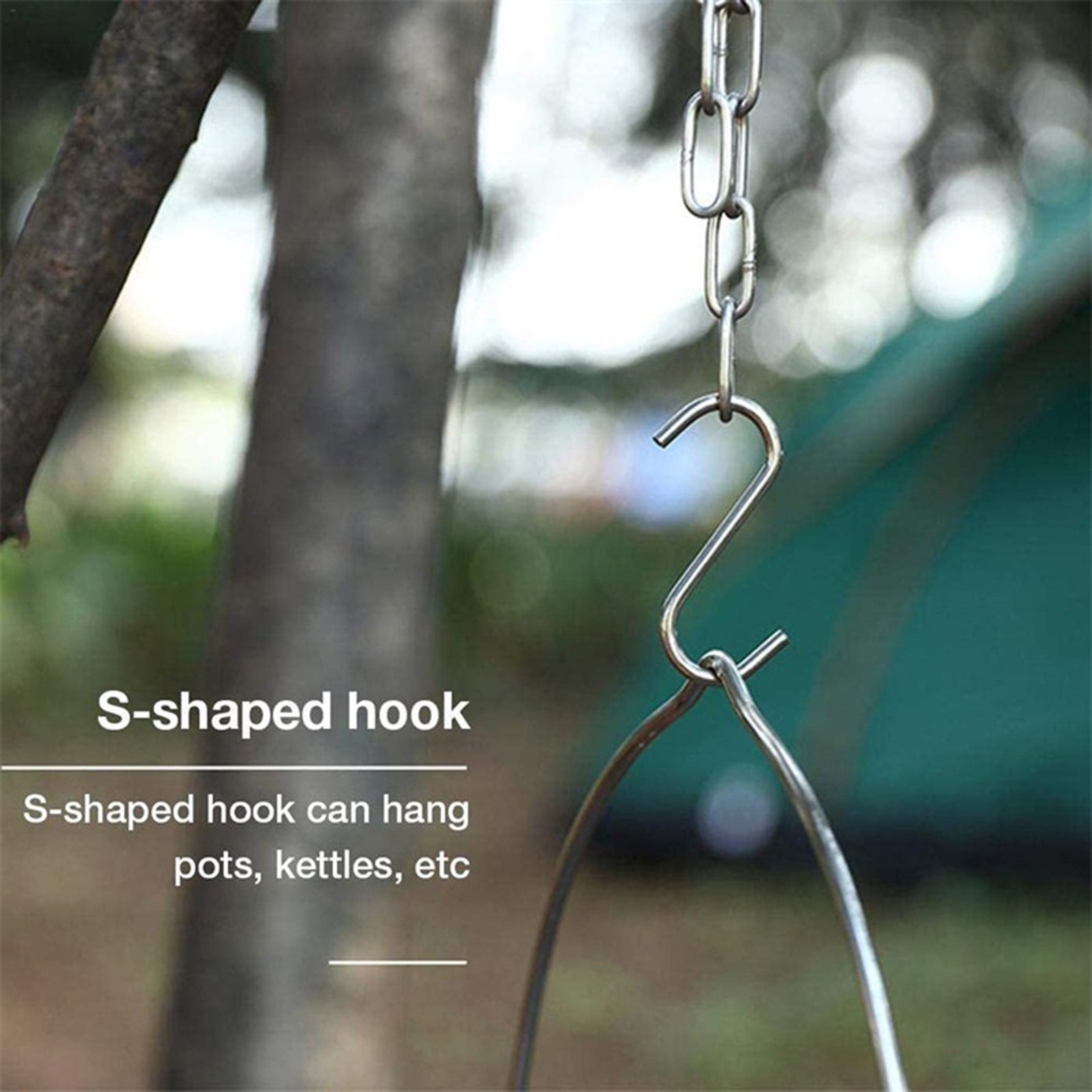 Stainless Steel Camping Tripod - Camping Cooking Pot Tripod recension och pris