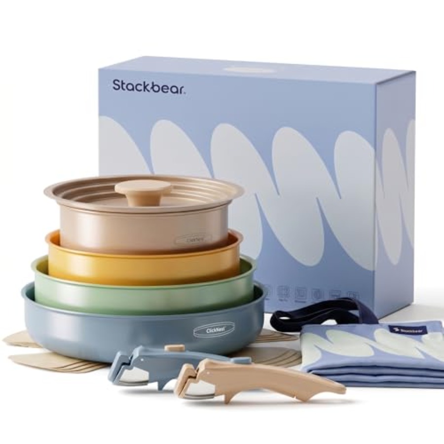 Ceramic Cookware Set, Detachab - Camping Cooking Set Detachable Handle recension och pris