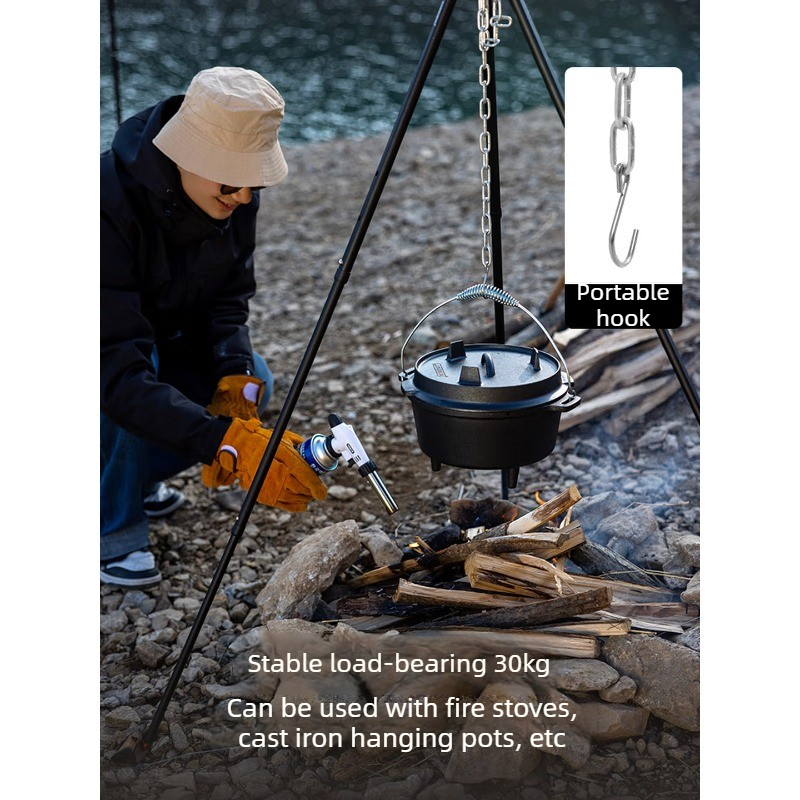 Aluminum Alloy Hanging Pot Bra - Camping Cooking Pot Tripod recension och pris