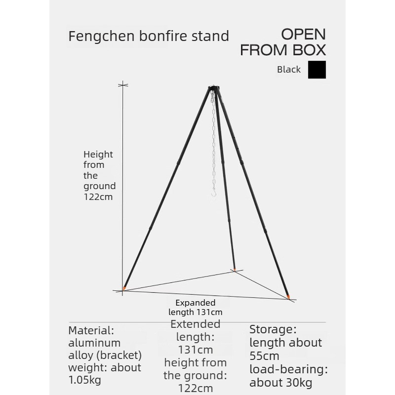 Aluminum Alloy Hanging Pot Bra - Camping Cooking Pot Tripod recension och pris
