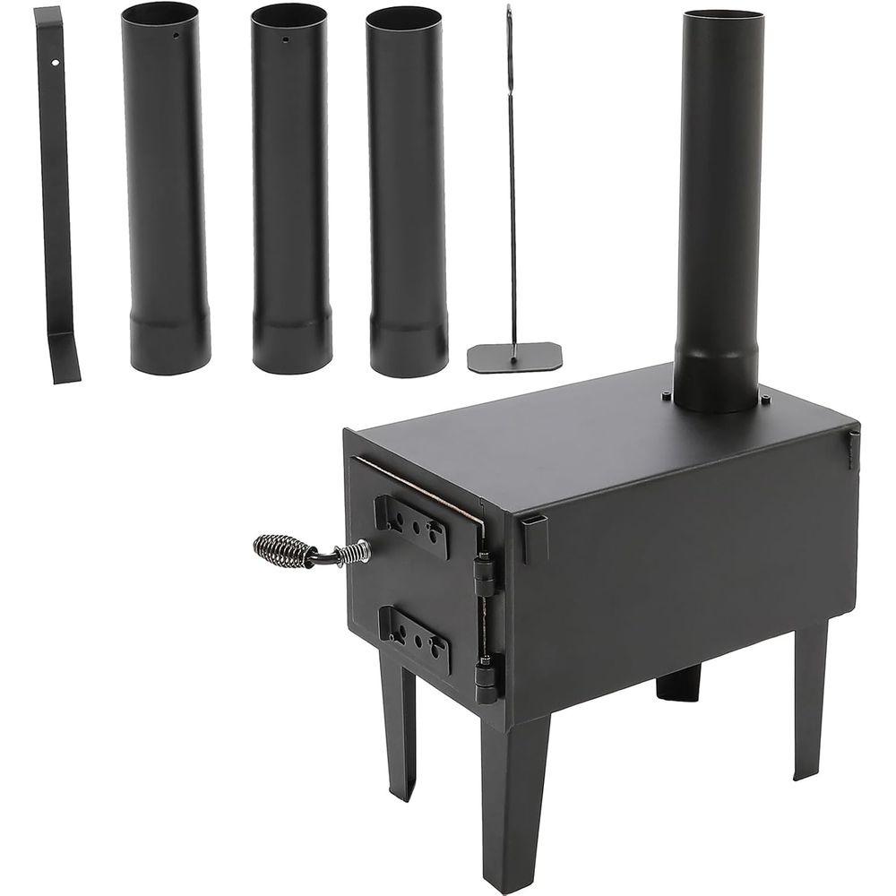 Portable Mini Wood Stove for C - Camping Double Cooking Stove recension och pris