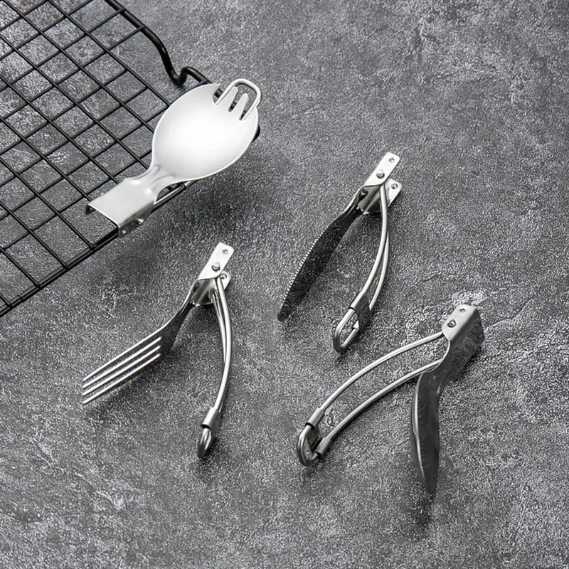 Stainless Steel Metal Foldable - Camp Spork Set recension och pris
