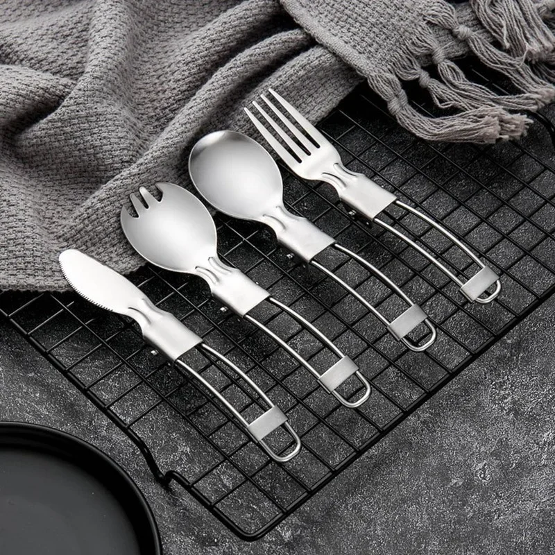 Stainless Steel Metal Foldable - Camp Spork Set recension och pris
