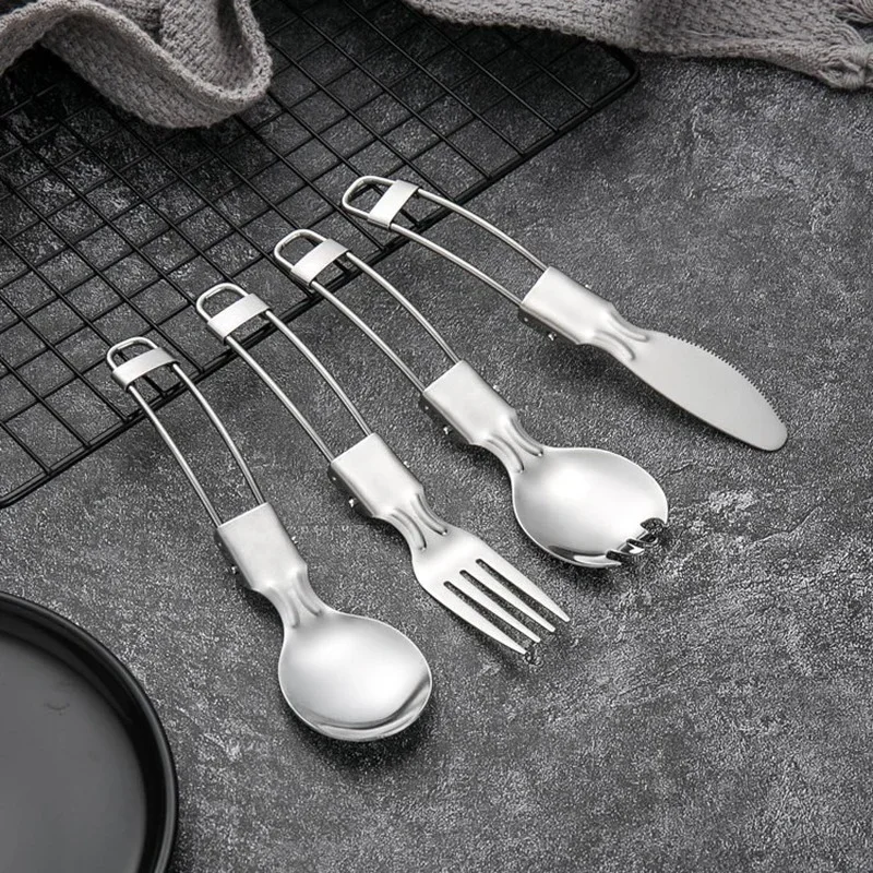 Stainless Steel Metal Foldable - Camp Spork Set recension och pris