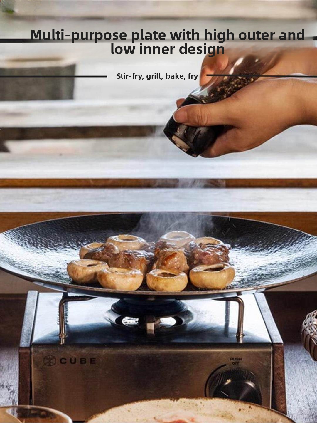 Outdoor Cast Iron Charcoal Gri - Camping Cooking Grill recension och pris