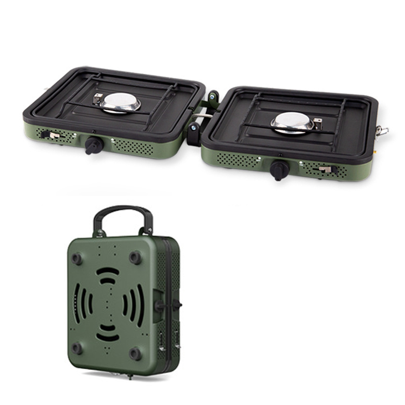 Portable double burner cooker  - Camping Double Cooking Stove recension och pris