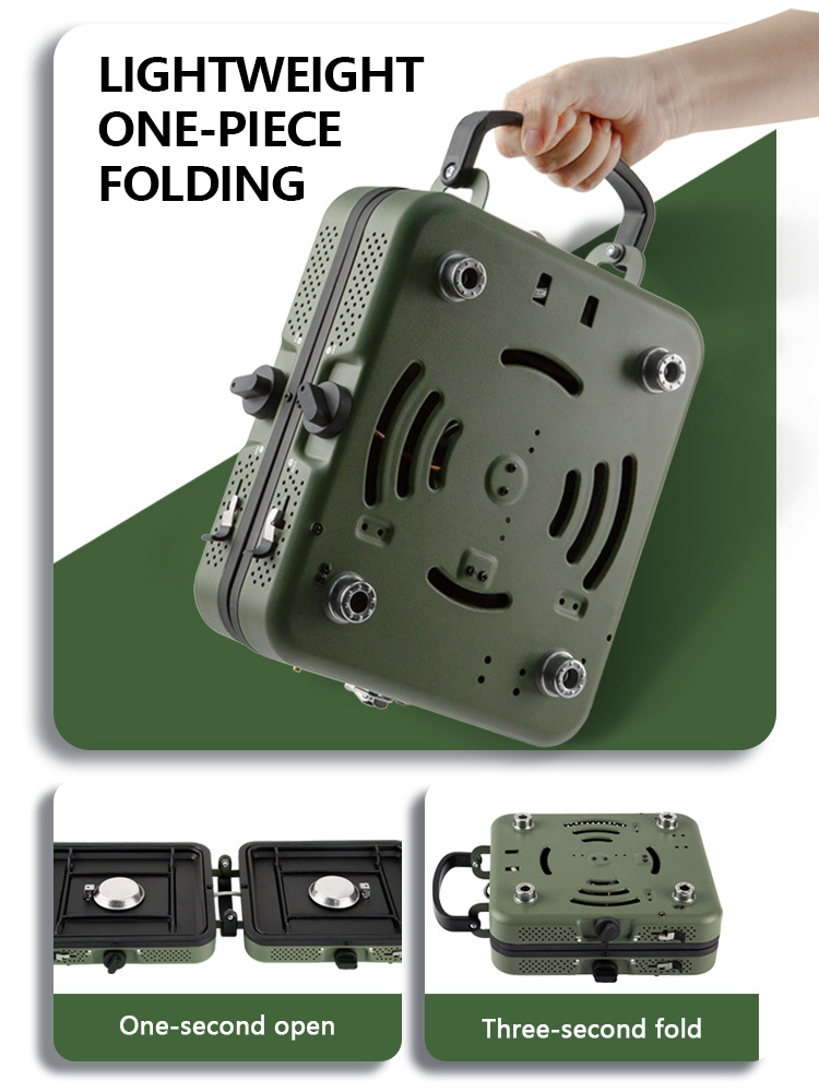 Portable double burner cooker  - Camping Double Cooking Stove recension och pris