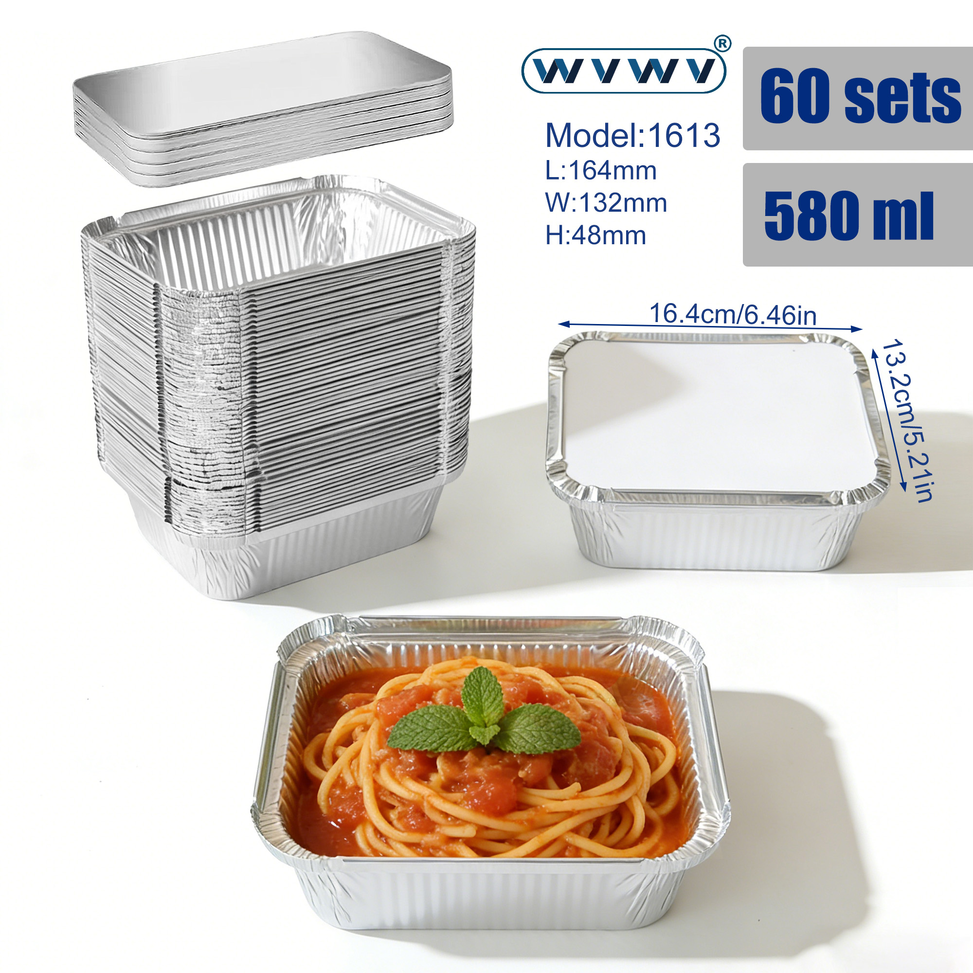 60Pcs 560ml Disposable Aluminu - Camping Cooking Container recension och pris