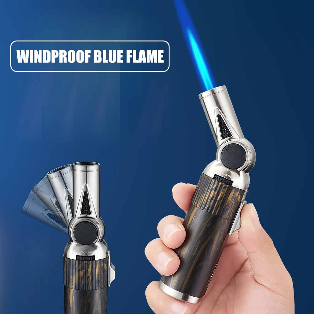 Folding Gun Lighter One Key Lo - Camping Cooking Torch recension och pris