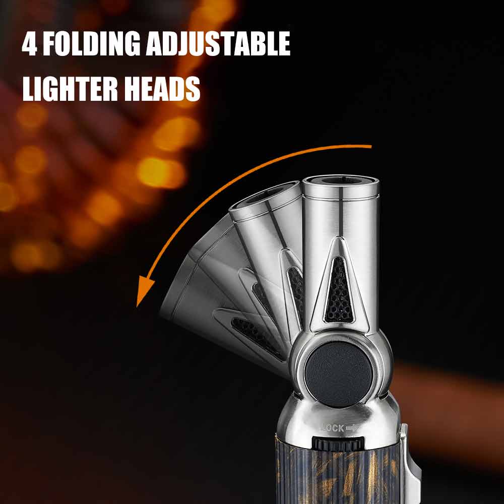 Folding Gun Lighter One Key Lo - Camping Cooking Torch recension och pris