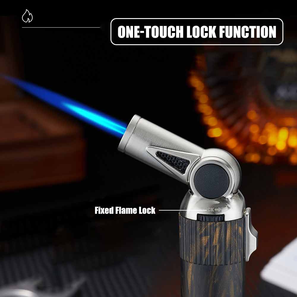 Folding Gun Lighter One Key Lo - Camping Cooking Torch recension och pris