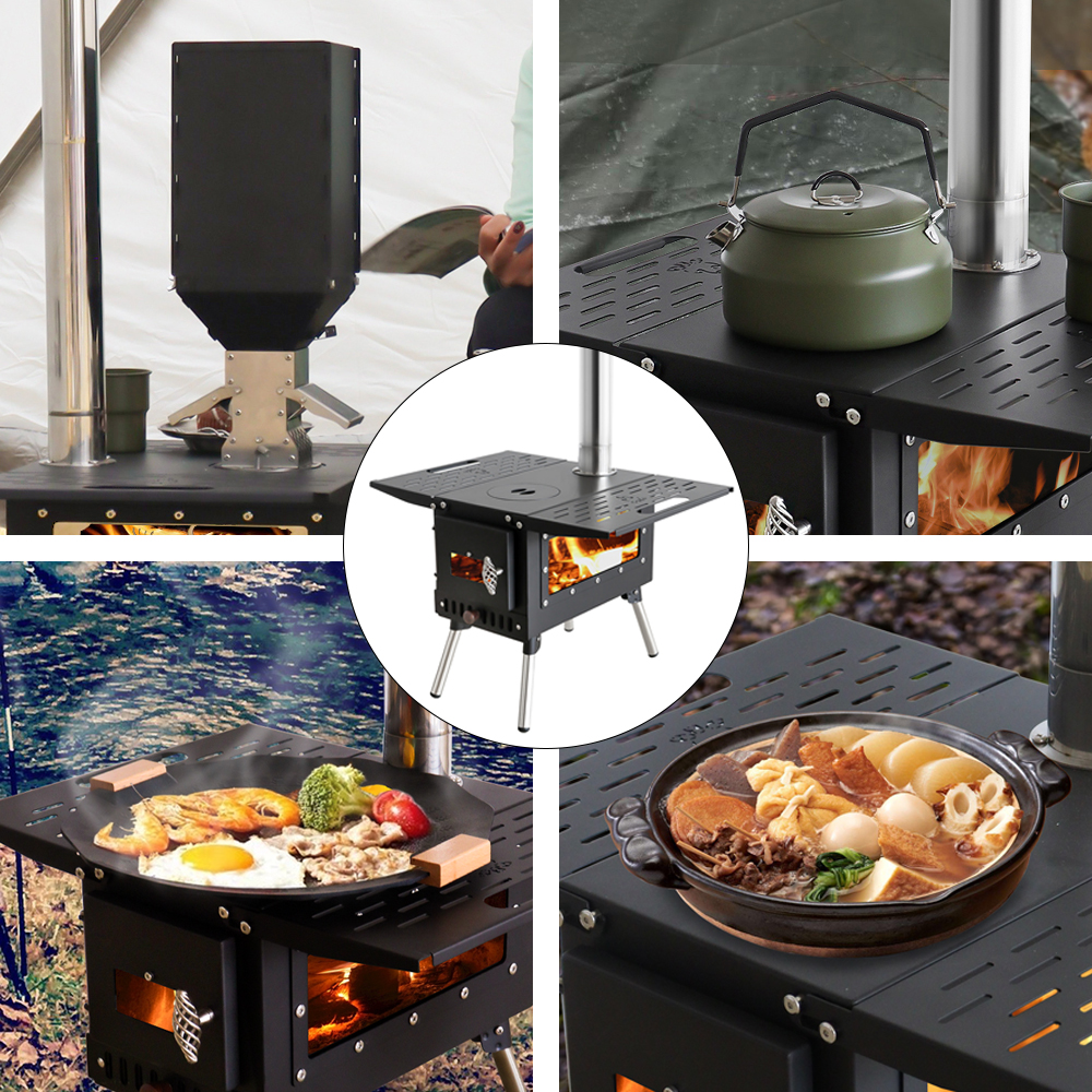 Portable Camping Wood Stove Fo - Camping Double Cooking Stove recension och pris
