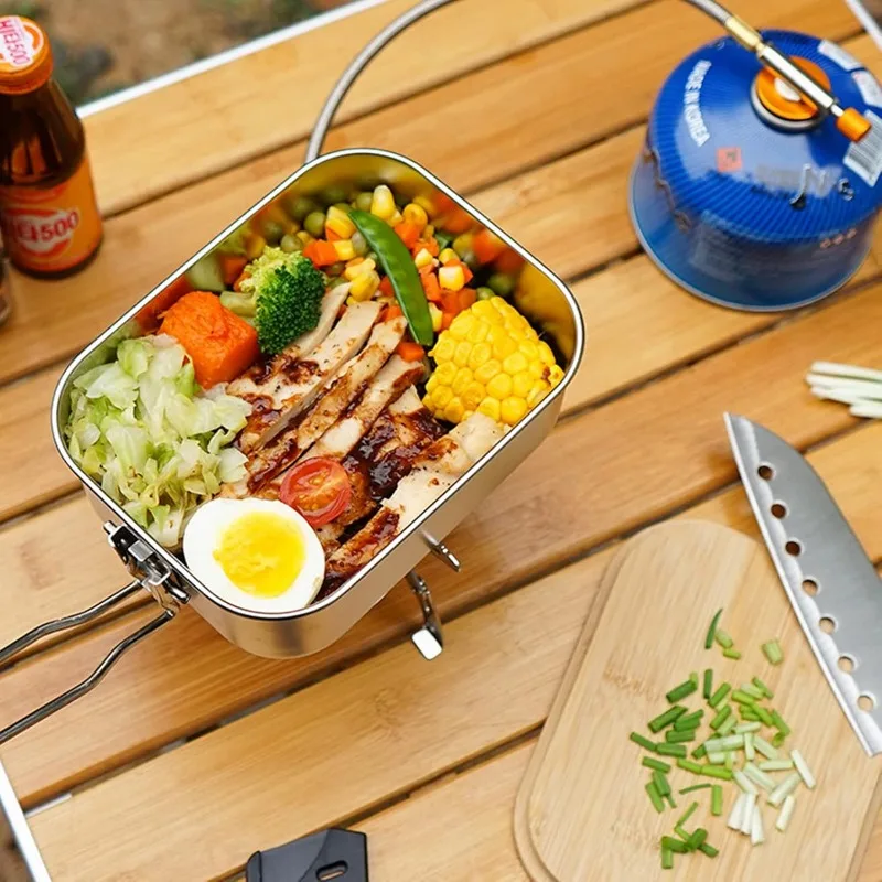 304 Stainless Steel Lunch Box  - Camping Cooking Container recension och pris