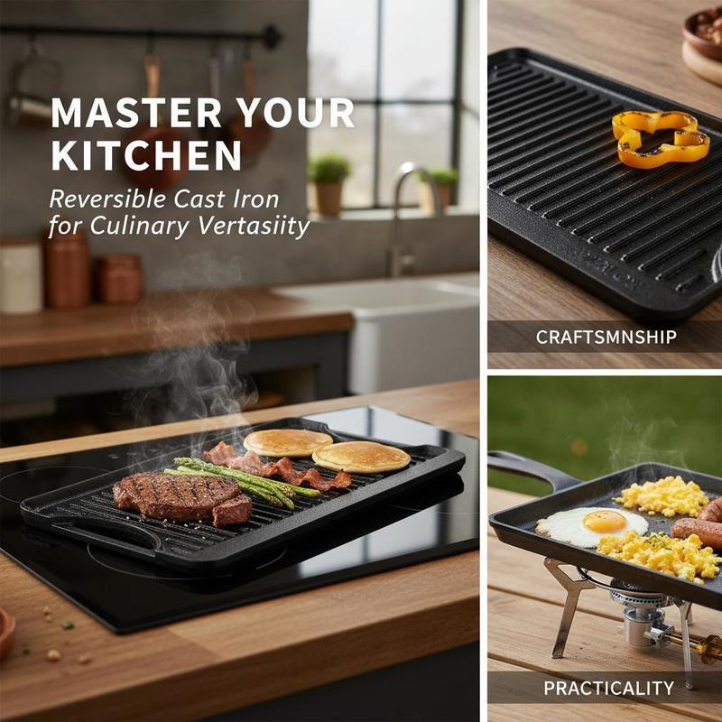 Pre-Seasoned Cast Iron Cooking - Camping Double Cooking Stove recension och pris