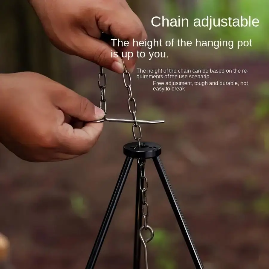 TRALOW Portable Foldable Campf - Camping Cooking Pot Tripod recension och pris