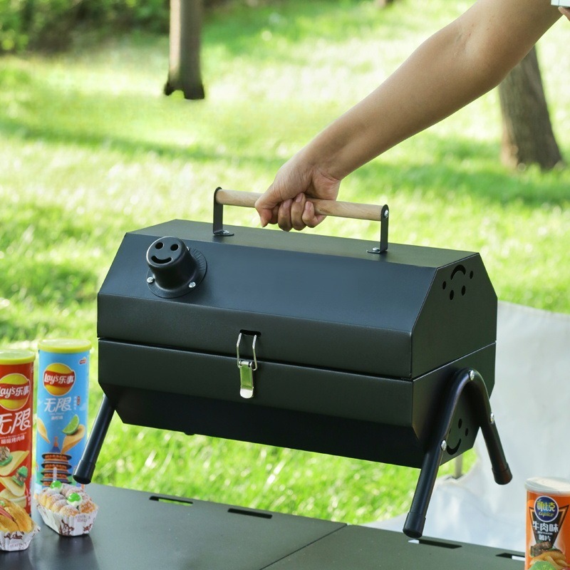 Carbon Steel Barbecue Grill Po - Camping Double Cooking Stove recension och pris