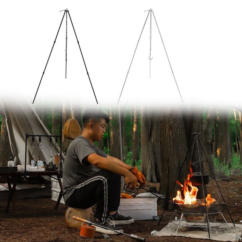 Portable Camping Tripod Detach - Camping Cooking Pot Tripod recension och pris