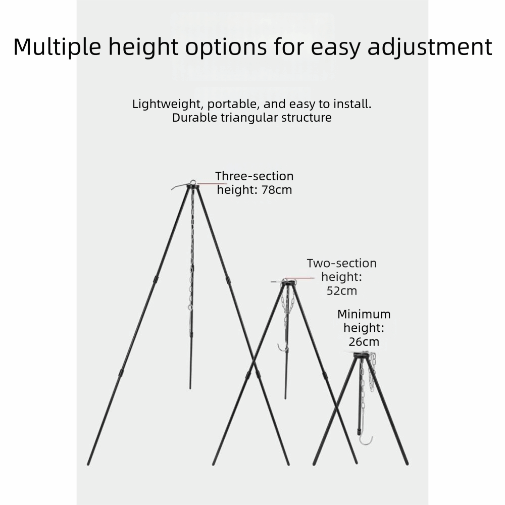 Portable Camping Tripod Detach - Camping Cooking Pot Tripod recension och pris