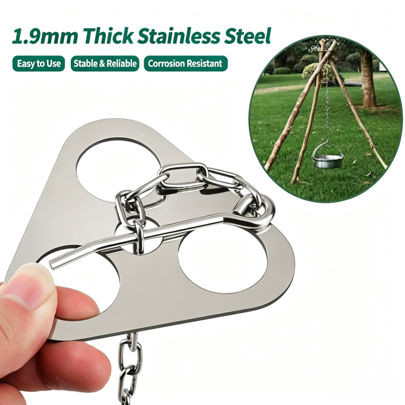 Adjustable Camping Tripod for  - Camping Cooking Pot Tripod recension och pris