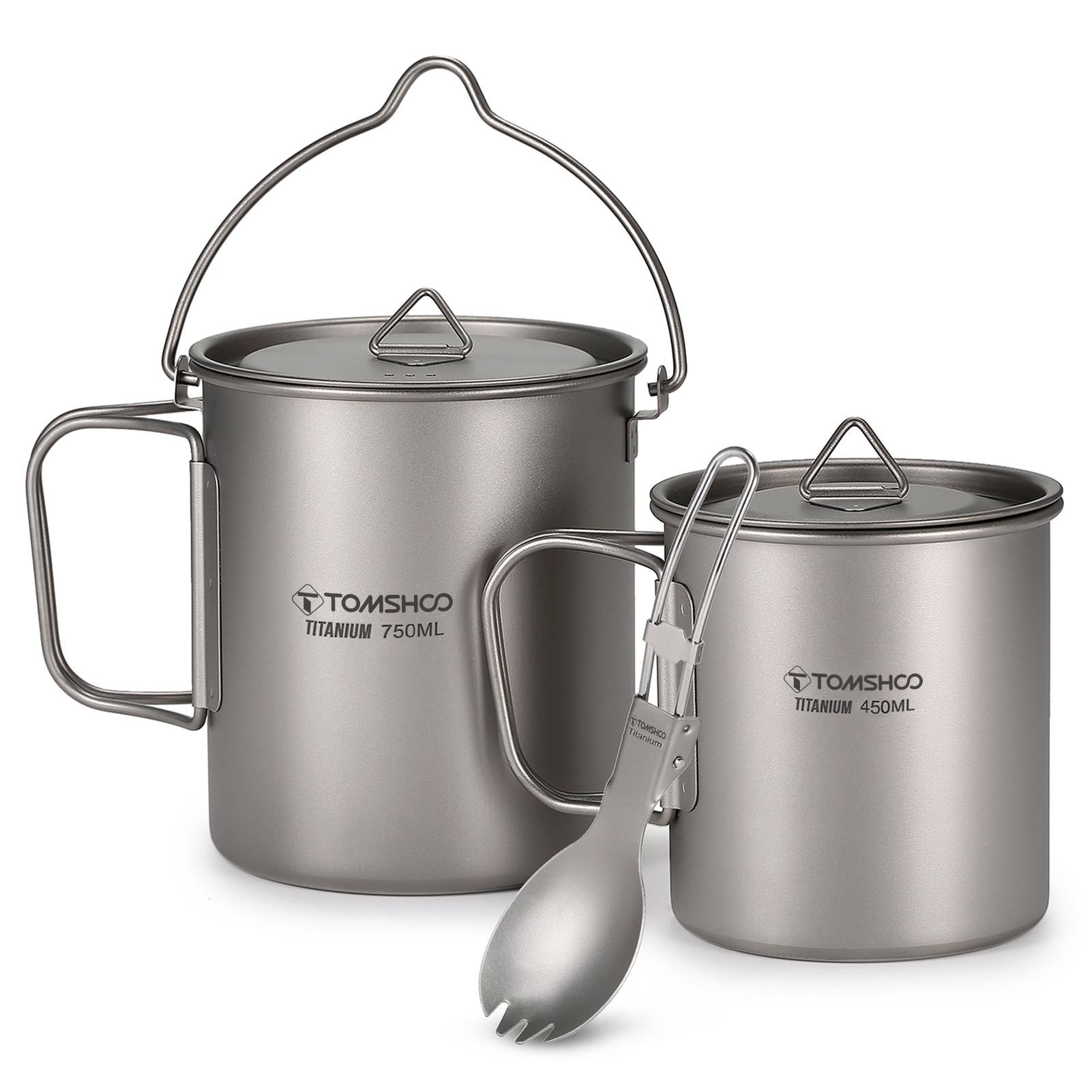 Tomshoo 3 PCS Titanium Cookwar - Camp Spork Set recension och pris