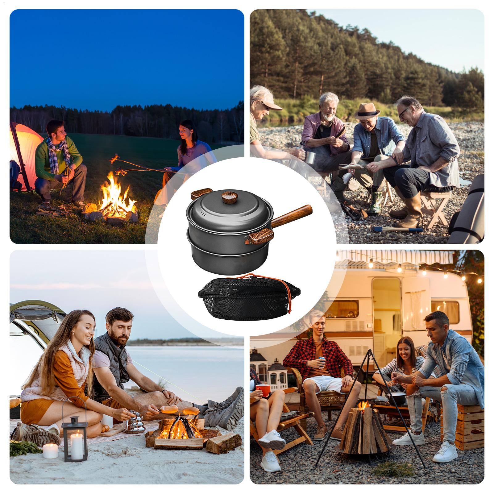 Camping Pan Portable Large Lig - Camping Double Cooking Stove recension och pris