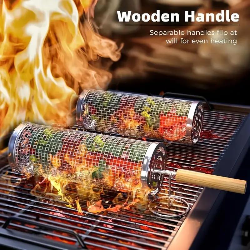 Stainless Steel BBQ Grill Bask - Camping Cooking Grill recension och pris