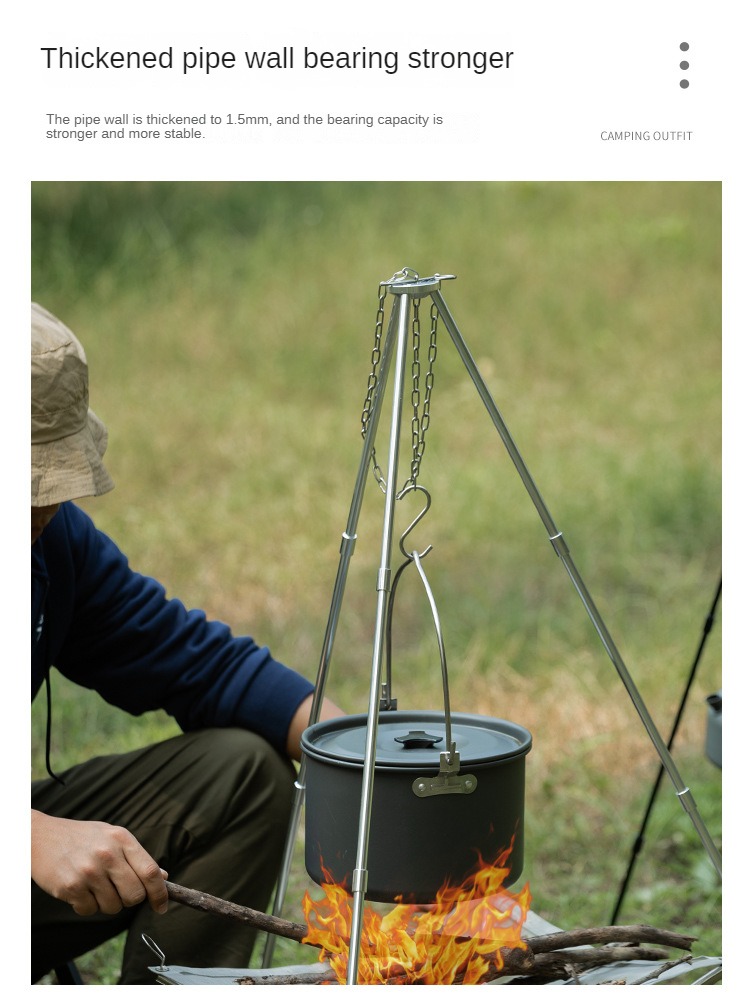 Camping Bonfire Tripod Portabl - Camping Cooking Pot Tripod recension och pris