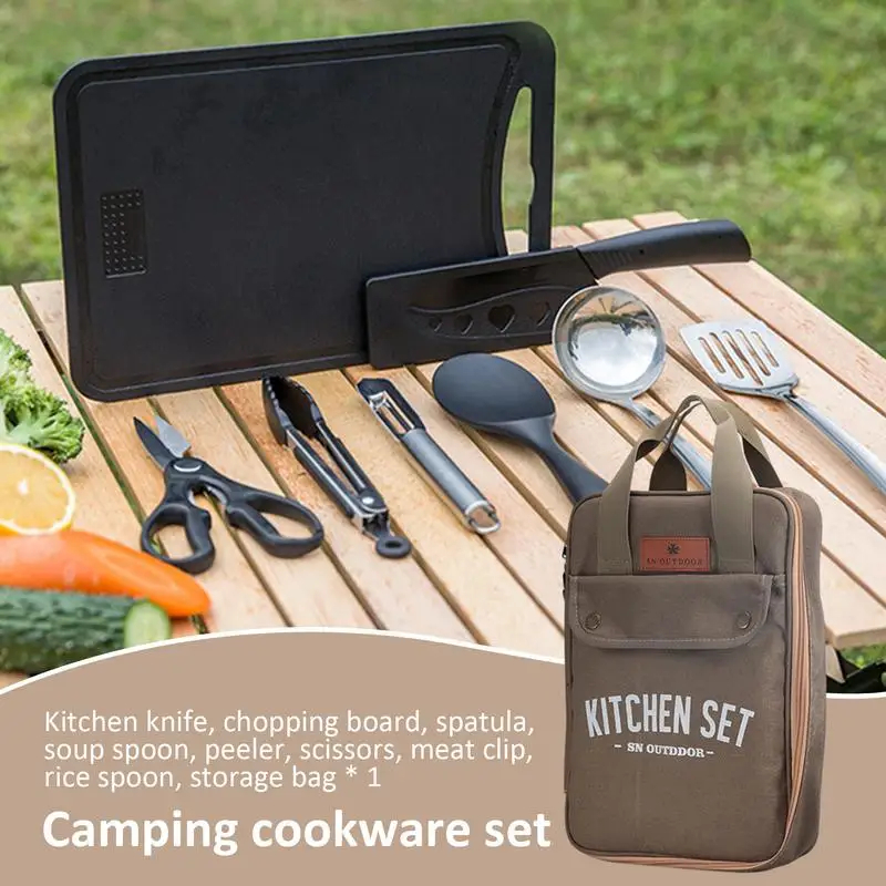 8pcs Camping Kitchen Cookware  - Camping Cooking Container recension och pris