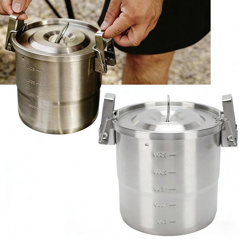 Camping Pot, 3L 304 Stainless  - Camping Cooking Pot Tripod recension och pris