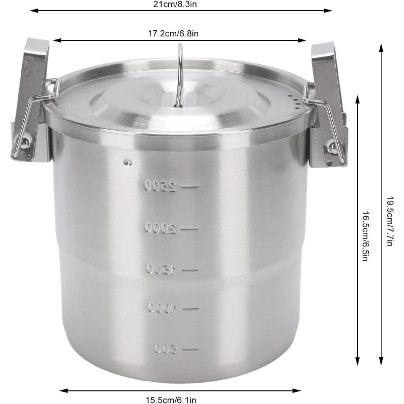 Camping Pot, 3L 304 Stainless  - Camping Cooking Pot Tripod recension och pris
