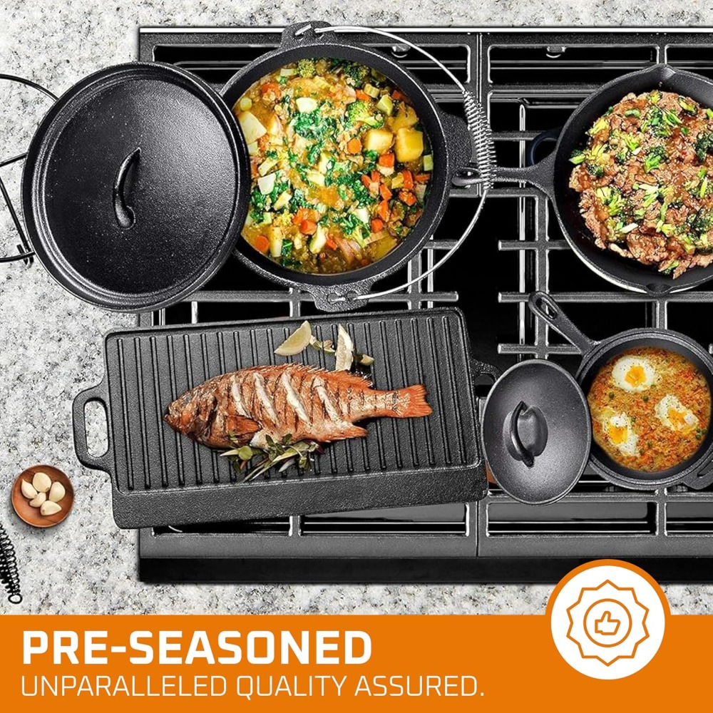 Camping Cook Set of 7 Pre-Seas - Camping Cooking Dutch Oven recension och pris