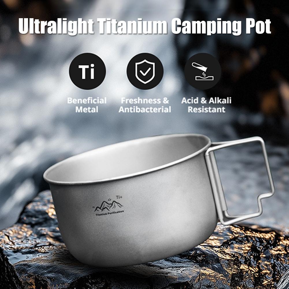 Titanium Hanging Pot Lightweig - Camping Cooking Pot With Lid recension och pris