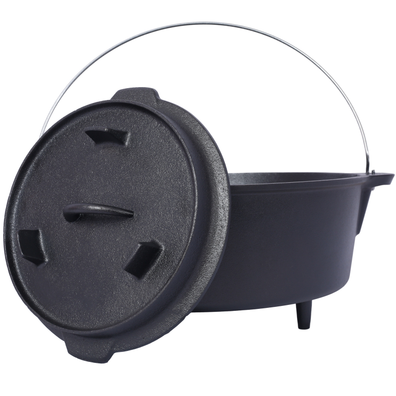 Pre-Seasoned Cast Iron Dutch O - Camping Cooking Dutch Oven recension och pris