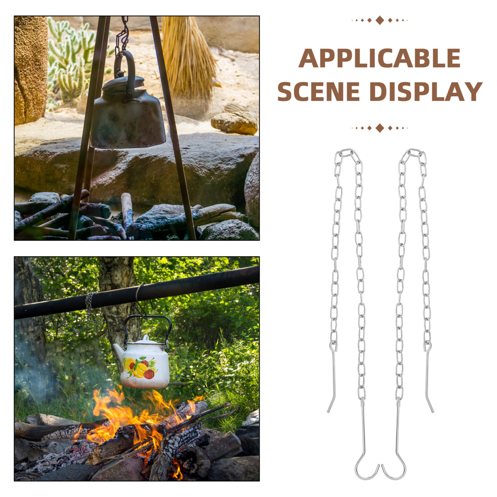 2Pcs Outdoor Camping Hanging C - Camping Double Cooking Stove recension och pris