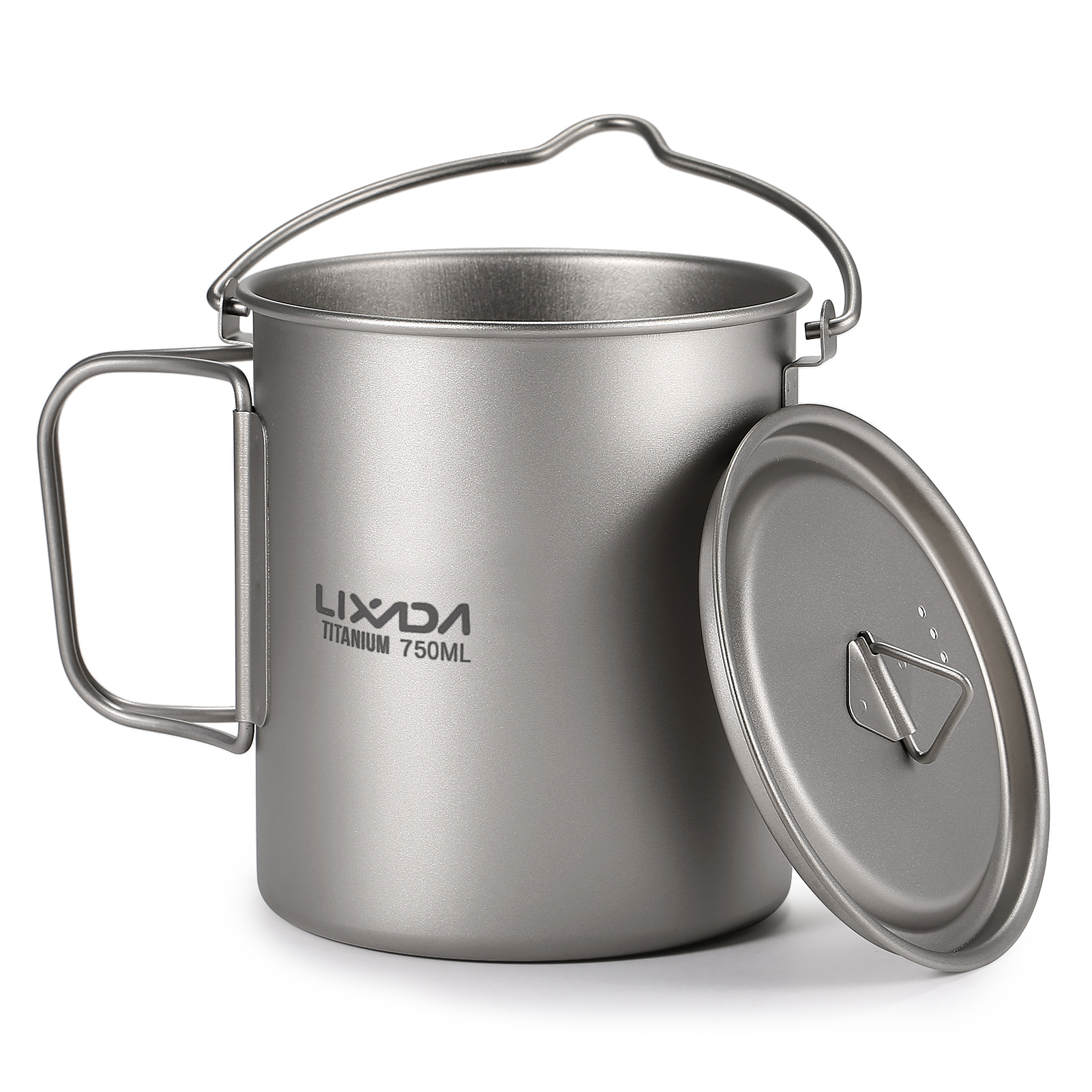 Ultralight 750ml Titanium Pot  - Camping Cooking Pot With Lid recension och pris