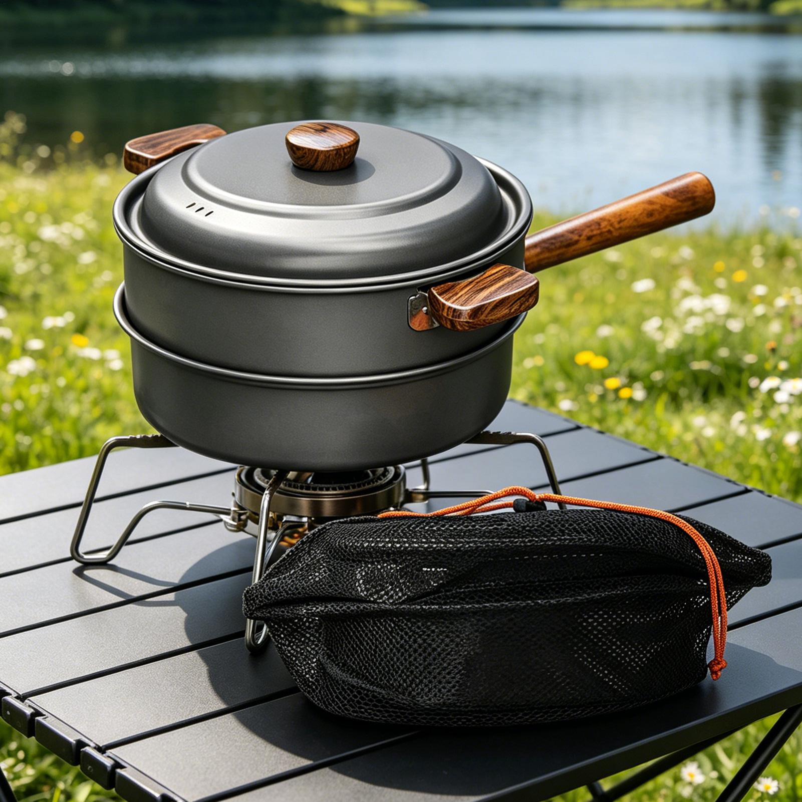 Camping Pot Portable Large Lig - Camping Double Cooking Stove recension och pris