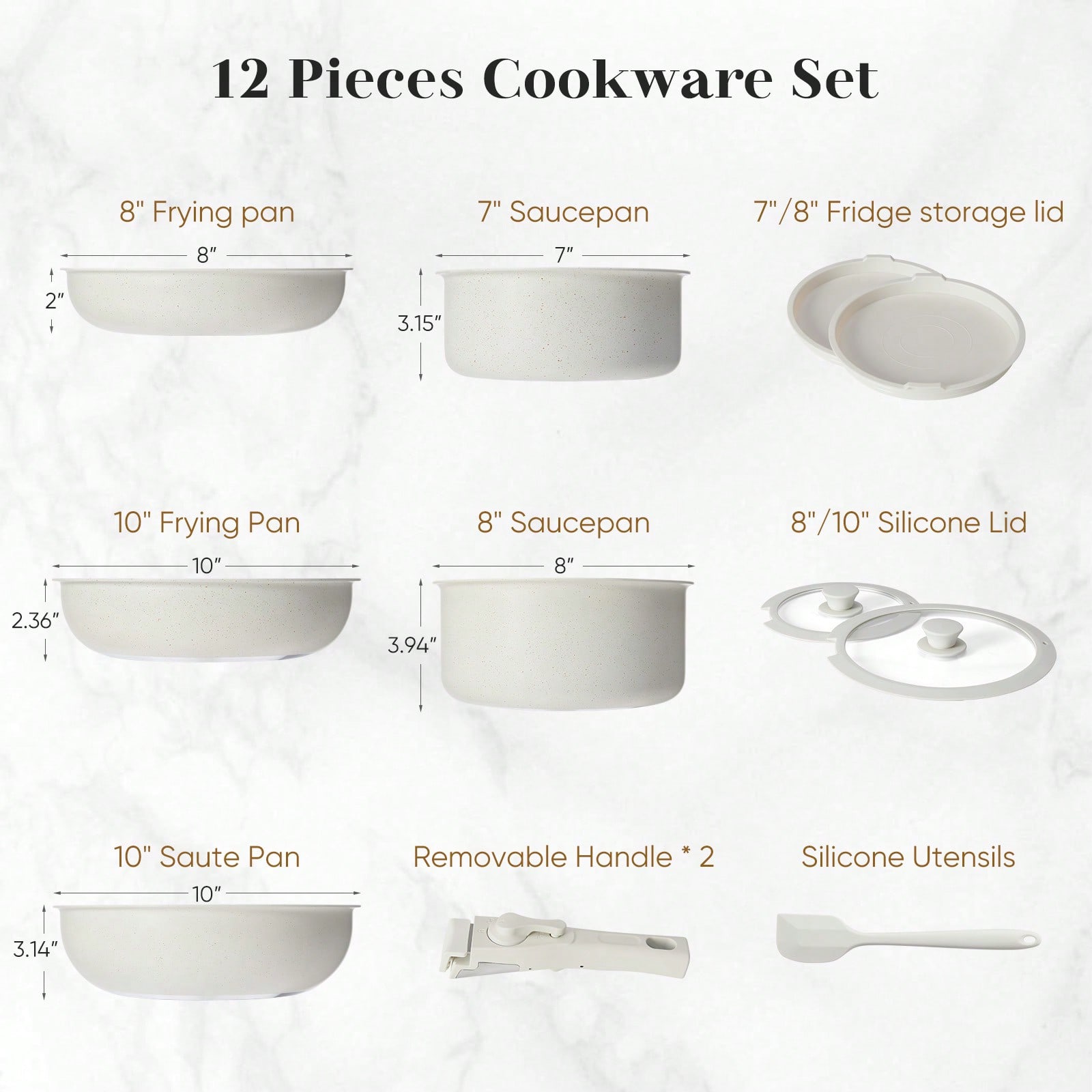 Pots And Pans Set Modern Minim - Camping Cooking Set Detachable Handle recension och pris
