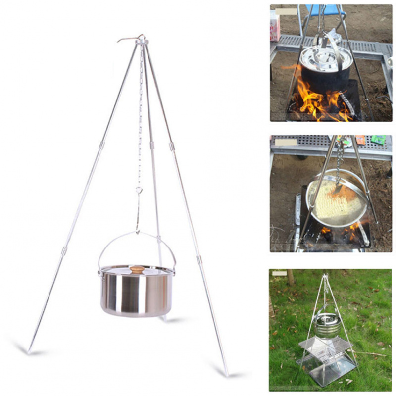 Outdoor Winter Camping Campfir - Camping Cooking Pot Tripod recension och pris