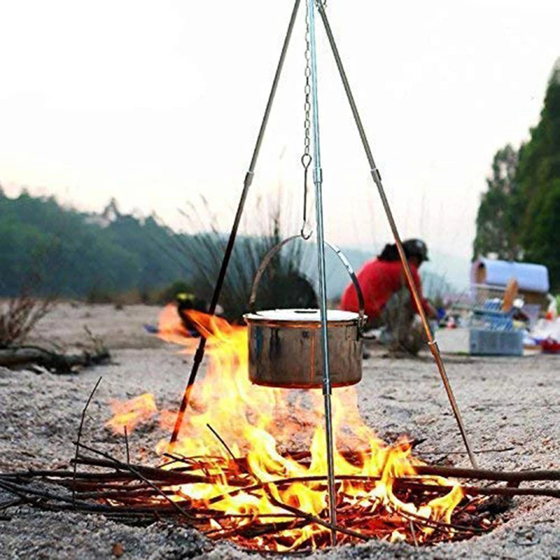 Outdoor Winter Camping Campfir - Camping Cooking Pot Tripod recension och pris