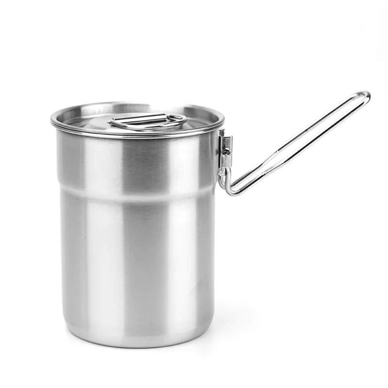 Camping Coffee Cup 1L Stainles - Camping Cooking Pot With Lid recension och pris